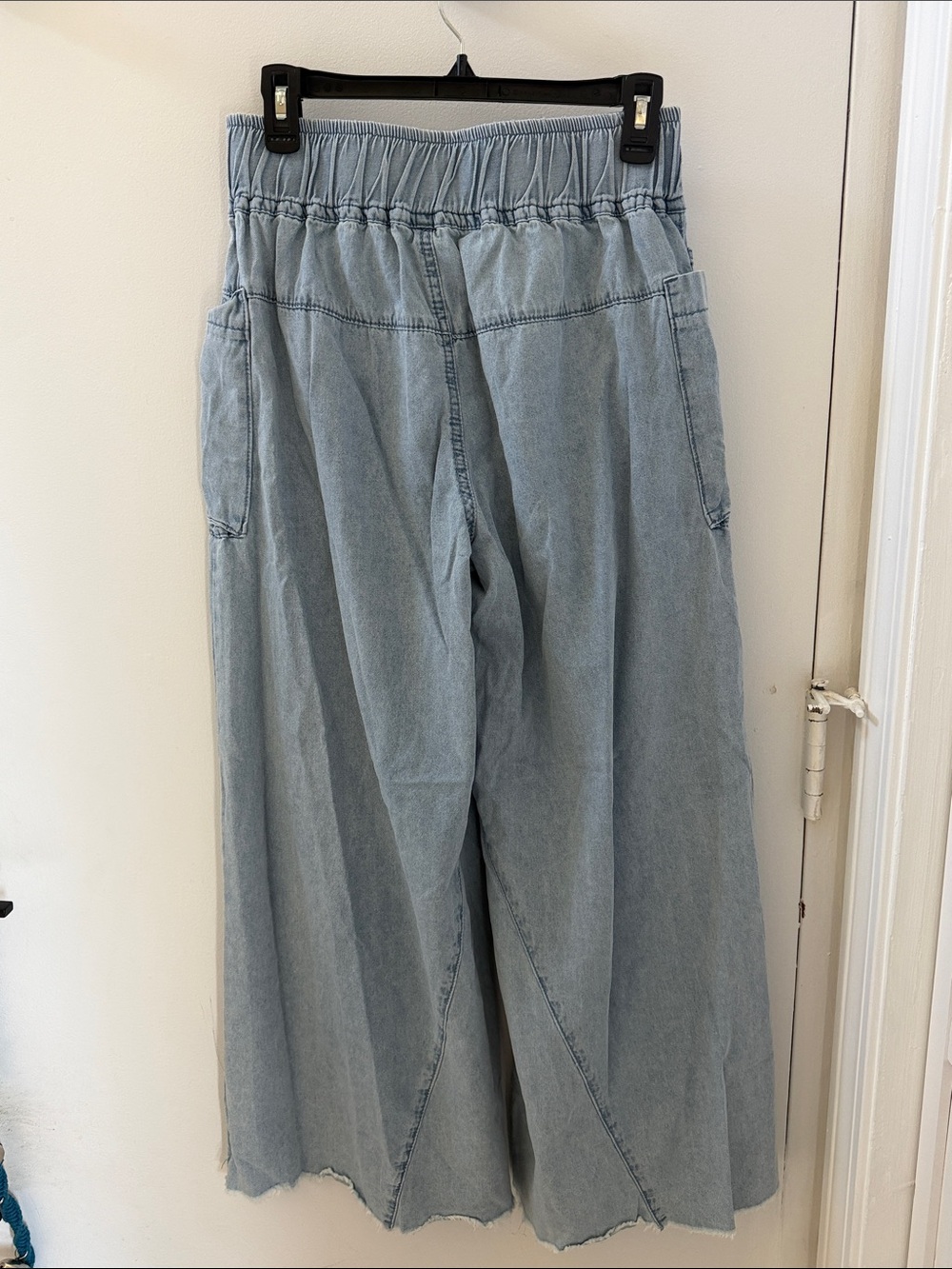 Shein Wide Leg Light Wash Denim Pants - Picture 2 of 3